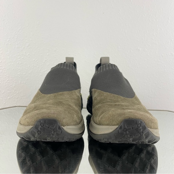 MERRELL Mens Dusty Olive Suede Leather Jungle Moc XX AC+ Vibram Slip On Shoes - Picture 6 of 11